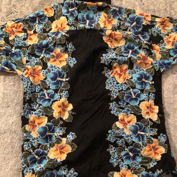 Bajan Blue Button Down Shirt Medium - Picture 9 of 9